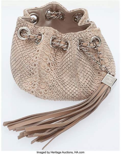 chanel python handbag|chanel python drawstring bag.